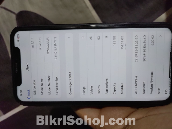 i phone 11 (128gb)